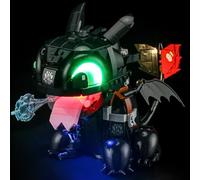 YEABRICKS Luce LED per icone Lego 10375 Come addestrare il drago: modello di blocchi senza denti (set di lego non incluso)