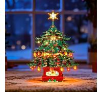 YEABRICKS Luce LED per Lego-41843 Famiglia di Natale Albero di Natale Decorazione Modello Blocchi di Costruzione (Set di Costruzione NON Incluso)