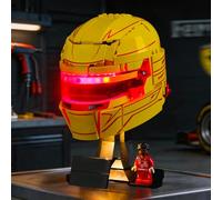 YEABRICKS Luce LED per Lego 43022 Editions Scuderia Ferrari HP Lewis Hamilton casco modello mattoncini da costruzione (set non incluso)