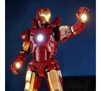 YEABRICKS Luce LED per Lego 76344 Super Heroes Marvel Iron Man Mark 3 Edizione da collezione Modello di blocchi di costruzione (kit di blocchi di costruzione non incluso)