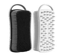 YEADMAL Spazzola esfoliante per il corpo in silicone a doppio uso con massaggio del cuoio capelluto, spazzola esfoliante per bagno e corpo, scrubber delicato in silicone, per gel