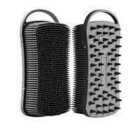 YEADMAL Spazzola esfoliante per il corpo in silicone a doppio uso con massaggio del cuoio capelluto, spazzola esfoliante per bagno e corpo, scrubber delicato in silicone per uomini/donne/pulizia della