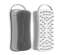 YEADMAL Spazzola esfoliante per il corpo in silicone a doppio uso con massaggio del cuoio capelluto, spazzola esfoliante per bagno e corpo, scrubber delicato in silicone per uomini/donne/pulizia della