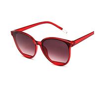 YEAG Occhiali da sole Donna Vintage Metallo Specchio Classico Vintage Occhiali Da Sole Femminile Oculos De Sol Feminino UV400, Rosso vinaccia