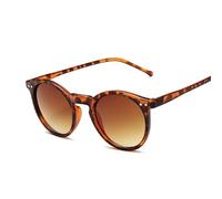 YEAG Occhiali da sole rotondi leopardati vintage donna occhio gatto specchio occhiali da sole donna designer classico gradiente, Leopard