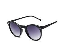 YEAG Occhiali da sole rotondi leopardati vintage donna occhio gatto specchio occhiali da sole donna designer classico gradiente, Doppio grigio.