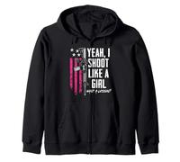 Yeah I Shoot Like A Girl Want A Lesson - Divertente pistola da donna Felpa con Cappuccio