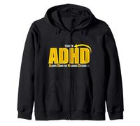 Yeah I'm ADHD Always Down for Hilarious Detours Felpa con Cappuccio