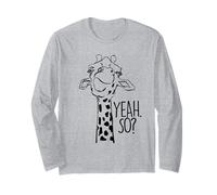 Yeah So... Irked Giraffa Espressione Divertente Animale Cartone Animale Maglia a Manica