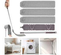 YeaHapiday Spolverino per Polvere Allungabile 2,5m, Spolverino Telescopico Ultra Sottile 3mm, Spazzola Telescopica per Polvere per Sotto il Divano, Armadi, Letto (Grigio)
