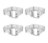 YeahBoom 16PCS Accessori per Recinto con Cancelletto,Ingresso Recinzione,Paddock Scuderia,Cavalli Playset,Giocattolo Recinto Fattoria,Plastica Fattoria Barn,Paddock Scuderia