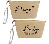 YeahBoom 2 pezzi regalo per mamme in attesa, regalo per mamma per nascita, borsa per mamma con chiusura lampo, borsa per cosmetici per mamma in attesa, borsa per cosmetici per mamma