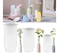 YeahBoom 3PCS Stampo in Resina Vaso,Vasi di Piante Stampi,Resina Stampo in Silicone,Stampo in silicone per vaso per la produzione di portapenne, vasi, bottiglie di cristallo e ornamenti decorativi