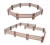 YeahBoom 40PCS Accessori per Recinto con Cancelletto,Ingresso Recinzione,Paddock Scuderia,Cavalli Playset,Giocattolo Recinto Fattoria,Plastica Fattoria Barn,Paddock Scuderia