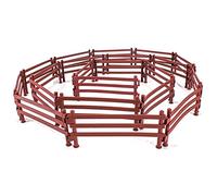 YeahBoom 40PCS Accessori per Recinto con Cancelletto,Ingresso Recinzione,Paddock Scuderia,Cavalli Playset,Giocattolo Recinto Fattoria,Plastica Fattoria Barn,Paddock Scuderia