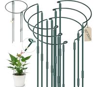 YeahBoom 6 Pezzi Pali di Supporto per Piante,30 × 60cm Regolabili Supporti Per Piante Semitondi,Anello di Supporto per Piante,Semitondo Anello di Supporto,per Peonie, Vite, Piante Rampicanti Fiore
