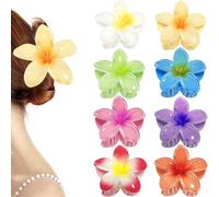 YeahBoom 8 Pezzi Mollette Capelli Donna Grande,Fermagli per Capelli a Fiore,Pinze per Capelli Fiori Clip Artiglio,Antiscivolo Plastica Mollette Capelli per Donne e Ragazze Capelli Spessi