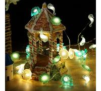 YeahBoom Catena luminosa a forma di animali marini, 2 m, 20 LED, a batteria, a forma di stella marina, a lumache, per cameretta dei bambini, feste, compleanno