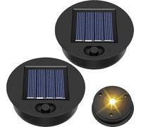 YeahBoom Lampada solare di ricambio, 2 pezzi, 7 cm, lanterna impermeabile con pannello solare, sostituzione di coperchi