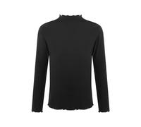 YEAHDOR Bambina Ragazza Maglia Termica Manica Lunga Invernale Biancheria Intimo Termica Pullover Tinta Unita Camicia a Collo Alto Thermal T-Shirt Sportivo Autunno Nero 9-10 Anni