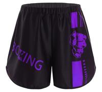 YEAHDOR Boxing Shorts Pantaloncini per Bambini Ragazzi Pantaloncini per Arti Marziali Grappling Cage Fight Pantaloni Corti per BJJ Muay Thai Combattimento Viola 15-16 Anni