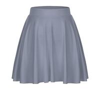 YEAHDOR Donna Gonne da Tennis a Pieghe da Golf a Vita Alta Gonna da Ballo Balletto Gonnellino Danza Classica Gonna Corta da Ginnastica Allenamento Dancewear A Grigio Taglia Unica