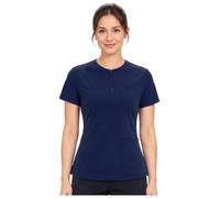 YEAHDOR Donna Top Palestra Felpa da Corsa da Medico Aderente Scrub Gestanti | Collo Con Cerniera Un Quarto,Disegno Fessura Penna,Vestibilità Slim Su Misura,Clinica Veterinaria,Pratica Medica,Running