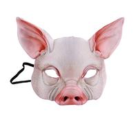 YeahiBaby Mezza Faccia Maschera per Animali Maschera di Maiale per Festa Festival Masquerade Fancy Ball Cosplay (Rosa)