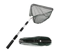 Yeahmart Retino da pesca con manico telescopico pieghevole in alluminio e rete di nylon, piccolo guadino da pesca per acqua dolce salata, bambini, uomini, donne, si estende fino a 53,3-190,5 cm