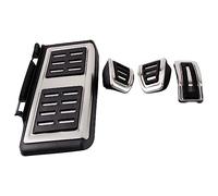 YEAHSO Pedaliera Auto per V-W Golf 7 Polo 6R Tiguan 2, Acceleratore Poggiapiedi Antiscivolo Freno Copripedale Acciaio Inossidabile Copri Pedali Interior Accessori,E/Mt 4pcs