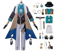 YEAJION Honkai Star Rail Cosplay Aventurine Costume Completo Set Regolare/Deluxe Aventurine Cosplay Outfit Personaggi del Gioco Robin Uniforme Natale Halloween Carnevale Party Stage Performance