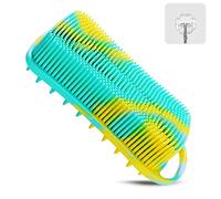 YEALIFE Scrubber corpo in silicone, spazzola 2 in 1 e spazzola per cuoio capelluto per doccia e bagno, facile da pulire, schiuma bene, stimola la circolazione sanguigna più igienica della luffa,