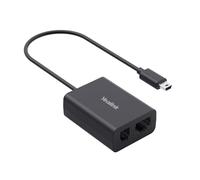 Yealink Adattatore per cuffie EHS62, compatibile con telefoni da scrivania Cisco/Avaya/Poly/Grandstream, si collega a cuffie DECT wireless WH64/WH63 E2/WH68