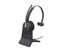 Yealink BH 70 Mono Teams con supporto di ricarica USB-A, auricolare Bluetooth con cavo, nero, per lavoro di squadra, certificato Microsoft Teams, batteria fino a 35 ore, busylight, variante di