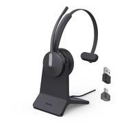Yealink BH70 - Cuffie wireless con supporto e microfono con cancellazione del rumore, cuffie per ufficio 35 ore di durata della batteria parlante, cuffie mono Bluetooth funzionano ≤90 minuti di