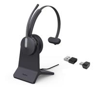 Yealink BH70 Cuffie Bluetooth Wireless Mono con Stand Teams USB-C/A, cancellazione del rumore 3mic fino a 35h Tempo di conversazione BT51 C Dongle con adattatore di tipo A