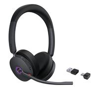 Auricolari Yealink BH74 Teams Wireless Bluetooth con Cancellazione Attiva del Rumore, Microfono Boom, USB-C/A, Ufficio, Nero
