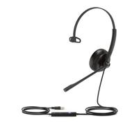 YEALINK Cuffia Mono-Aurale USB A Nero per Ufficio con Cancellazione Rumore