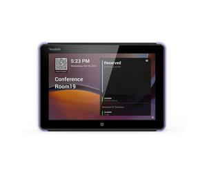 Yealink RoomPanel E2 Pannello Android 13 all-in-one da 8″ con barra di stato a LED, controllo touch e RFID/NFC.