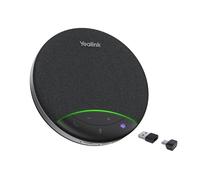 Yealink SP92 Altoparlante e microfono per conferenze da ufficio, altoparlante Bluetooth portatile con USB, microfono con cancellazione del rumore AI, 20 ore di chiamata, per piccole sale riunioni