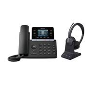Yealink T73W + WH64 Duo - Telefone IP e Auscultadores DECT Kit de comunicação completo com telefone IP profissional e auscultadores DECT sem fios para