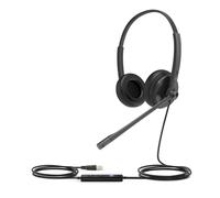 Yealink UH34 Dual Teams Auricolare Cablato A Padiglione Ufficio USB tipo A Nero (UH34 Dual Teams) NEW