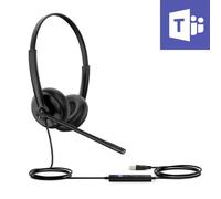 Yealink UH34 Dual Teams Auricolare Stereo con connessione USB per PC e telefoni IP, ottimizzato per Teams: ideale per un uso intensivo