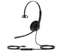 Yealink UH34 Lite Mono Teams Auricolare Cablato A Padiglione Ufficio USB tipo A Nero NEW