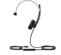 Yealink UH34 Mono Teams Auricolare Cablato A Padiglione Ufficio USB tipo A Nero