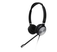 Yealink UH36 Doppia cuffia cablata ad archetto per ufficio/centro chiamate USB Type-A Nero, Argento - Nouvo