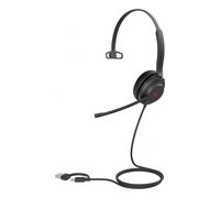 Yealink UH37 Mono UC Auricolare Cablato A Padiglione Ufficio USB Type-C / USB Type-A Nero