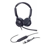 Yealink UH42 Dual UC USB-C/A Auricolare Cablato A Padiglione Musica e Chiamate USB Type-C / USB Type-A Nero NEW