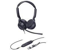 Yealink UH42 SE Dual Teams USB-C/A Cuffie binaurali, microfono Cancelling, altoparlante da 35 mm, controllo in linea, USB-C/A e 3,5 mm, comodi cuscinetti auricolari, certificati Team