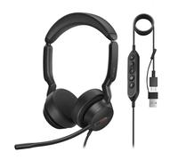 Yealink UH44 Cuffie con microfono, auricolari stereo USB con cancellazione del rumore, cuffie cablate per PC, call center, ufficio con indicatore di stato, USB-C/A, certificate Teams.